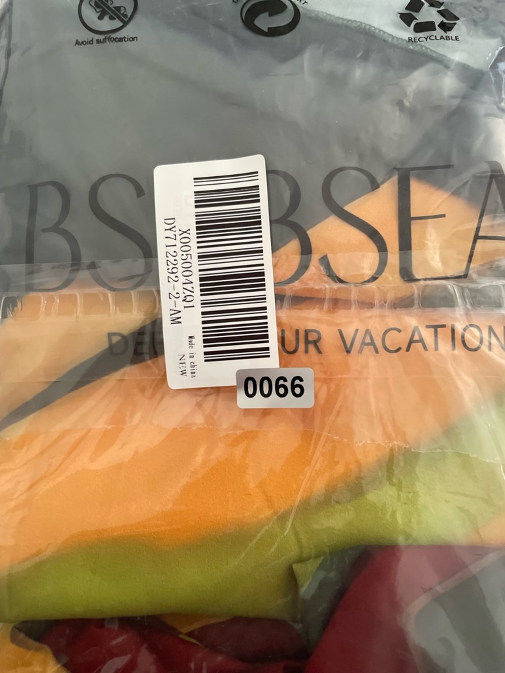 BSUBSEACH Vibrant Multicolor Kaftan Dress Coverup One Size - Picture 8 of 8
